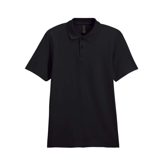Футболка поло чоловіча 64800 Gildan® Softstyle™ Adult Double Piqué Polo, колір black - 64800-black