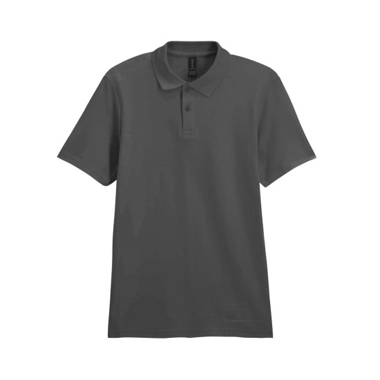 Футболка поло чоловіча 64800 Gildan® Softstyle™ Adult Double Piqué Polo, колір charcoal - 64800-charcoal