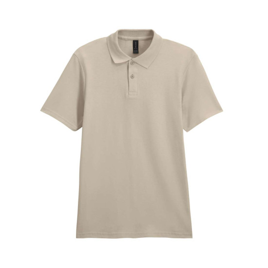 Футболка поло чоловіча 64800 Gildan® Softstyle™ Adult Double Piqué Polo, колір sand - 64800-sand