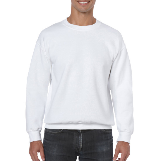 Толстовка чоловіча 18000 Gildan Heavy Blend Adult Crewneck Sweat, колір white - 18000-white
