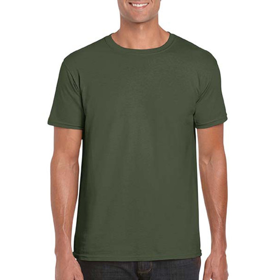 Футболка чоловіча 64000 Gildan® Softstyle™  Adult T-Shirt, колір military green - 64000-military green