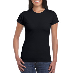Футболка жіноча 64000L Softstyle® Ladies' T-Shirt, колір black чорна  - 64000L-black