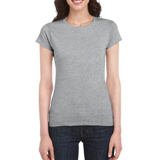 Футболка жіноча 64000L Softstyle® Ladies' T-Shirt, колір сіра sport grey - 64000L-sport grey