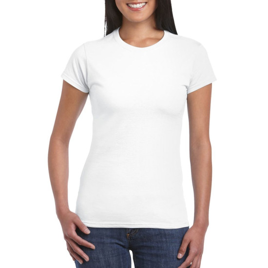 Футболка жіноча 64000L Softstyle® Ladies' T-Shirt, колір біла white - 64000L-white