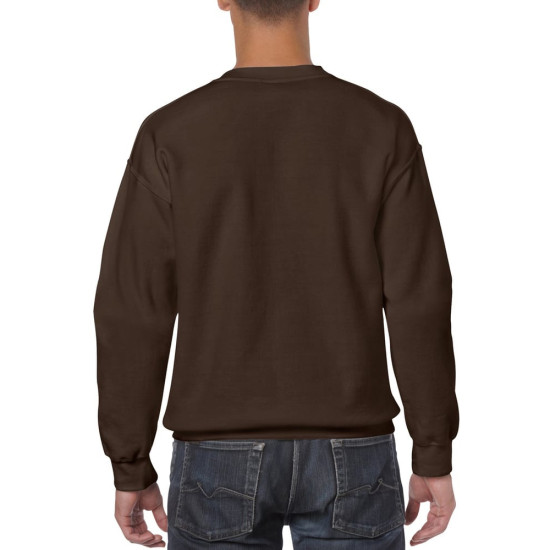 Толстовка чоловіча 18000 Gildan Heavy Blend Adult Crewneck Sweat, колір dark chocolate - 18000-dark chocolate