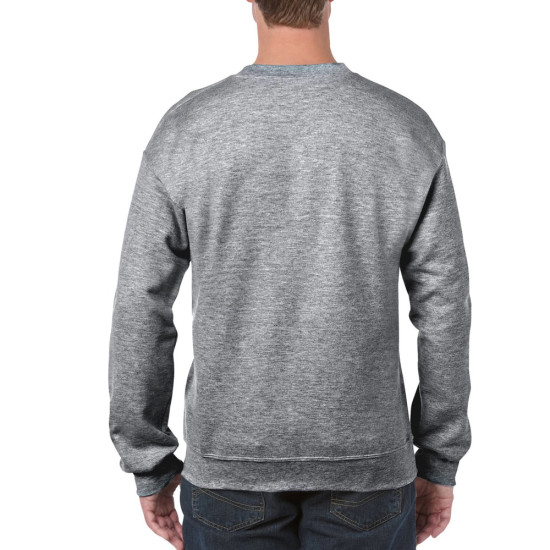 Толстовка чоловіча 18000 Gildan Heavy Blend Adult Crewneck Sweat, колір dark-heather - 18000-dark-heather