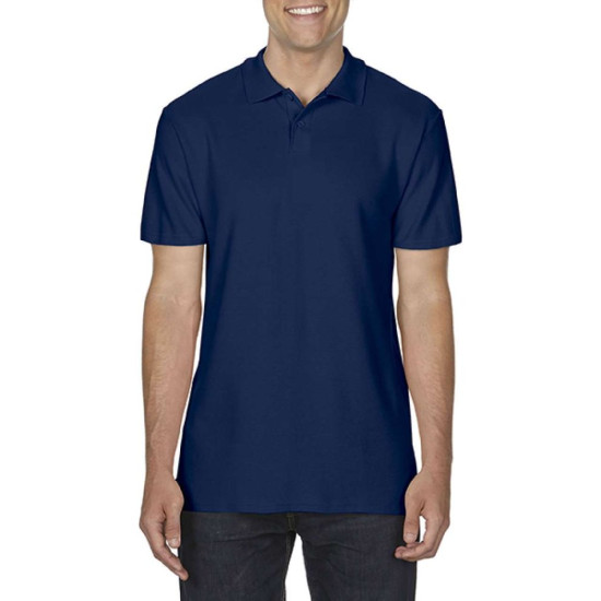 Футболка поло чоловіча 64800 Gildan® Softstyle™ Adult Double Piqué Polo, колір navy - 64800-navy
