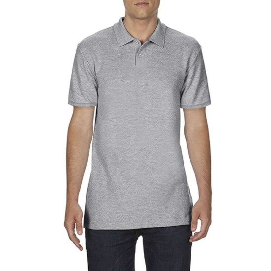 Футболка поло чоловіча 64800 Gildan® Softstyle™ Adult Double Piqué Polo, колір sport grey - 64800-sport grey
