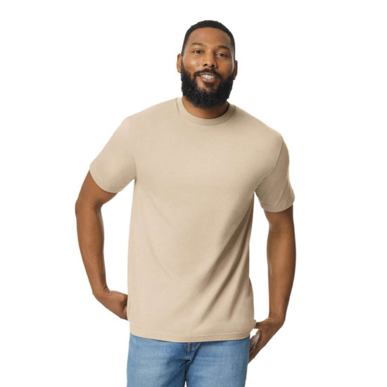 Футболка чоловіча 65000 Midweight Adult T-Shirt, колір sand - 65000-sand