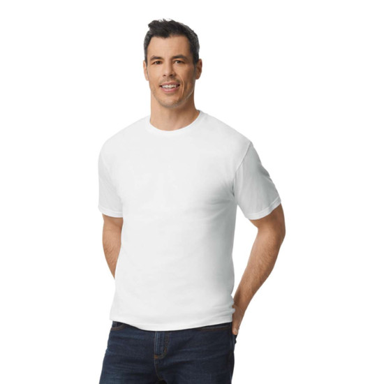 Футболка чоловіча 65000 Midweight Adult T-Shirt, колір white - 65000-white