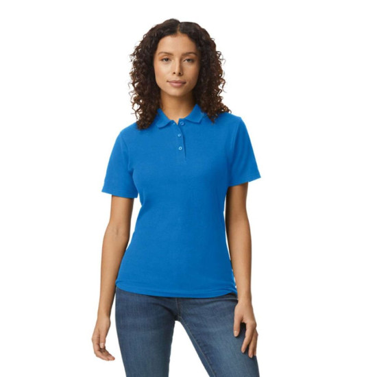 Футболка поло жіноча 64800L Gildan® Softstyle™ Ladies Double Pique Polo, колір royal - 64800L-royal