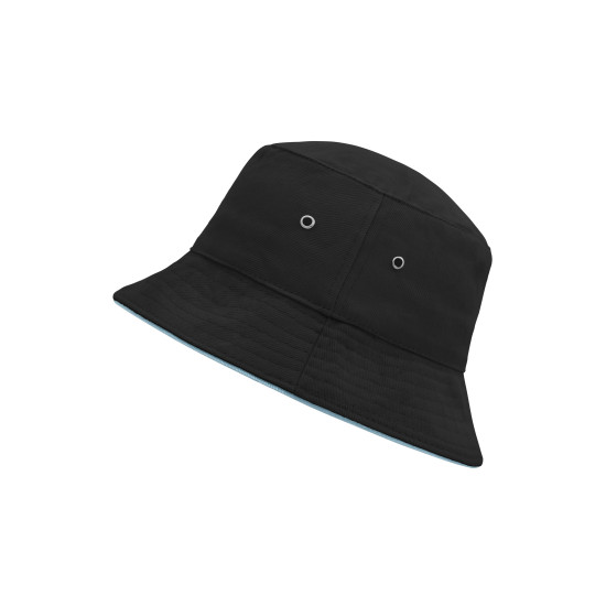 Панама Fisherman Piping Hat MB012, колір black/mint - MB012-black/mint