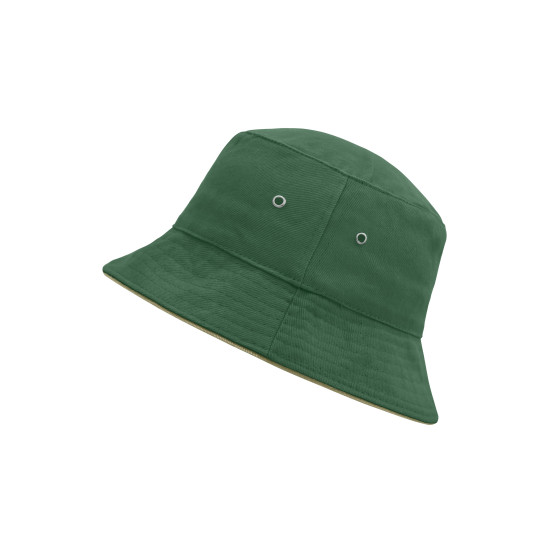 Панама Fisherman Piping Hat MB012, колір dark-green/beige - MB012-dark-green/beige