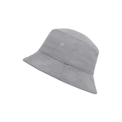 Панама Fisherman Piping Hat MB012, колір grey/light-rosa - MB012-grey/light-rosa