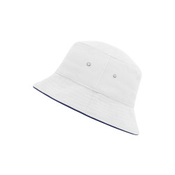 Панама Fisherman Piping Hat MB012, колір white-navy - MB012-white-navy